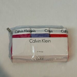 CK Women’s Cotton Thong bundle - 3 pack